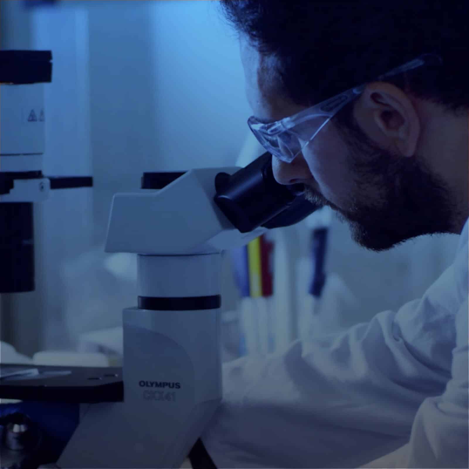 man microscope scientific reasearch mrna